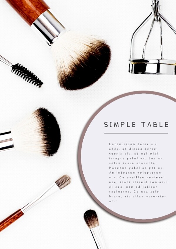 化妆品简洁书桌的海报