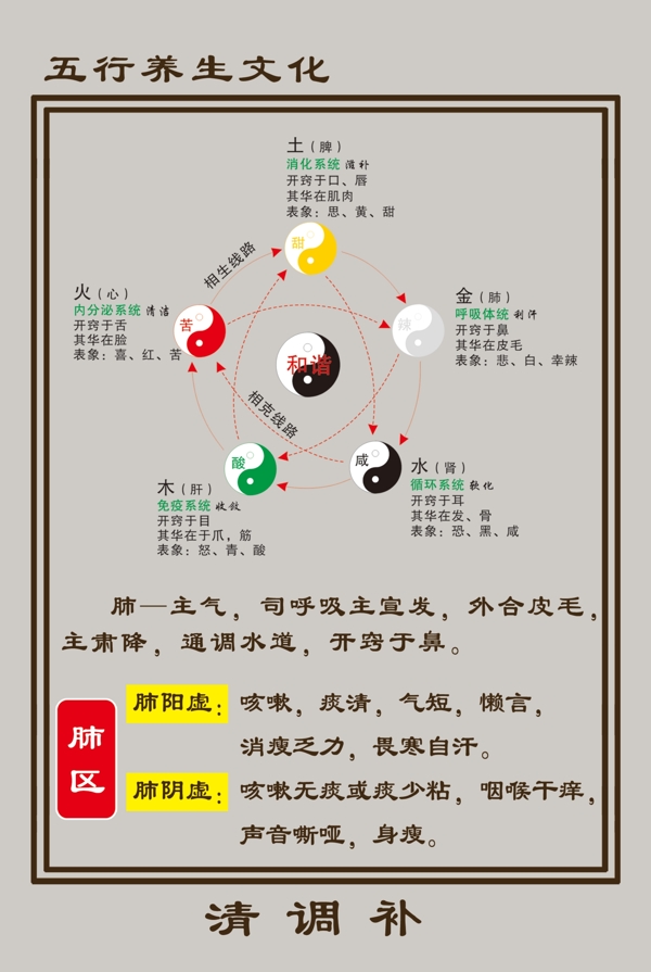 肺區(qū)五行圖