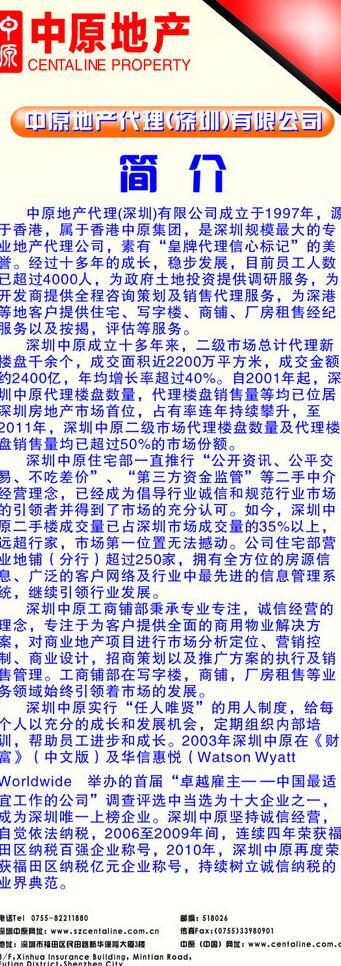 中原地產(chǎn)易拉寶圖片