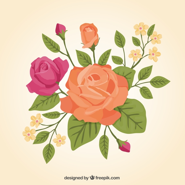 復(fù)古玫瑰花