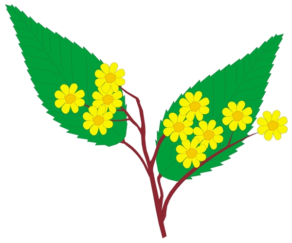 花朵花草鮮花矢量EPS格式0932