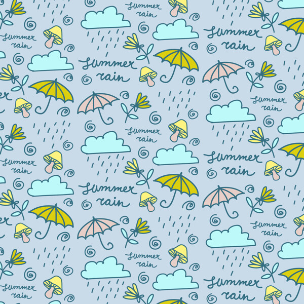 手繪雨壁紙