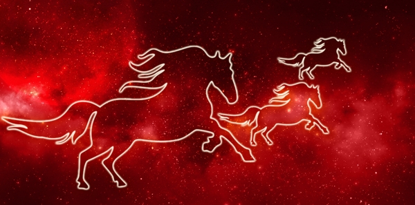 星球上的奔馬素材下載