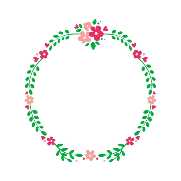 粉紅花環(huán)矢量素材