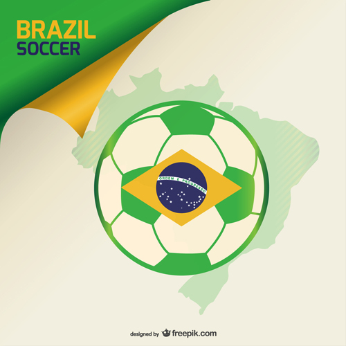 2014巴西世界足球赛事背景矢量06