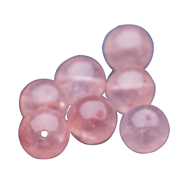 实拍一堆粉色玻璃手串珠珠