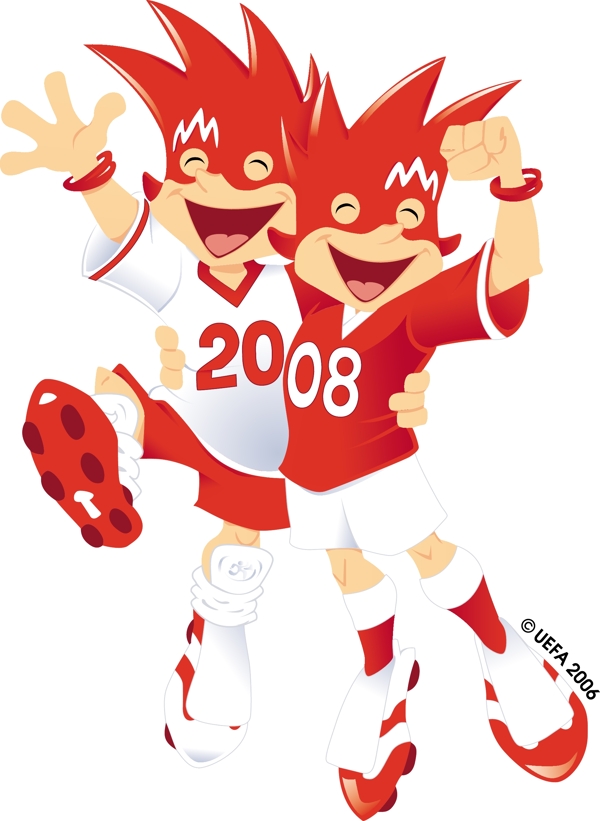 2008歐洲杯的吉祥物矢量素材