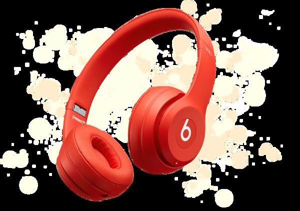 红色音乐耳机png元素