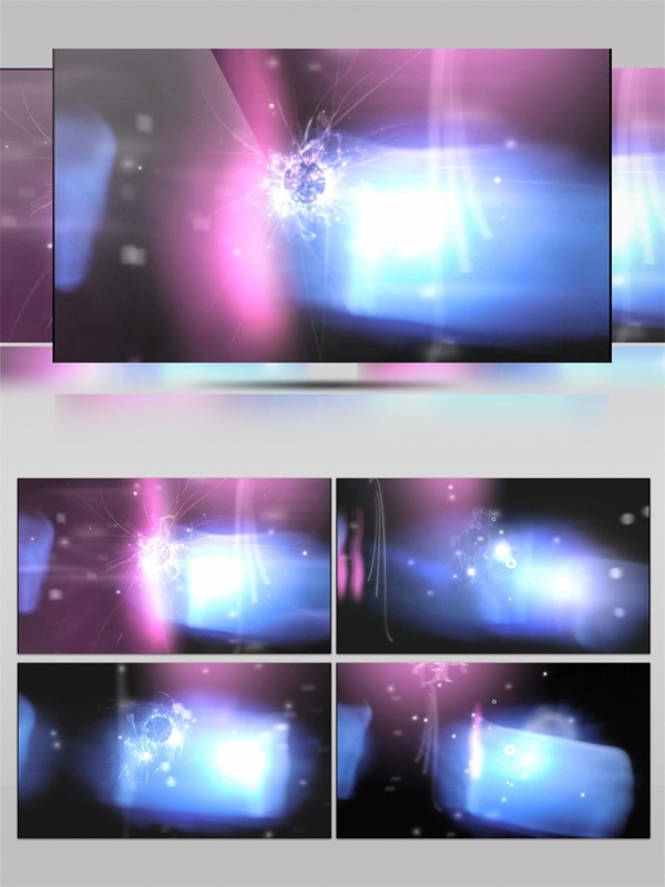 藍色炫光煙霧高清視頻素材