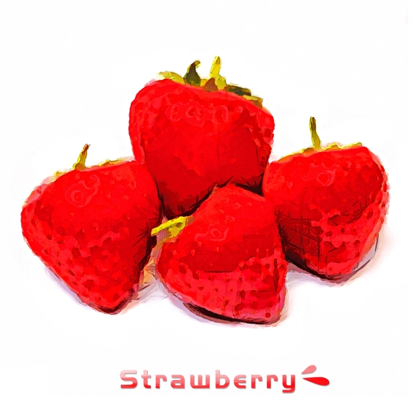 六种手绘草莓原创商用元素