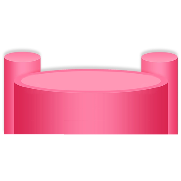 粉色立体圆柱简约
