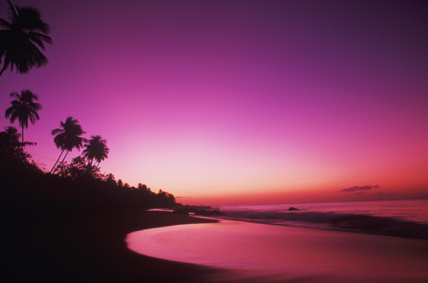 海边落日黄昏美景图片