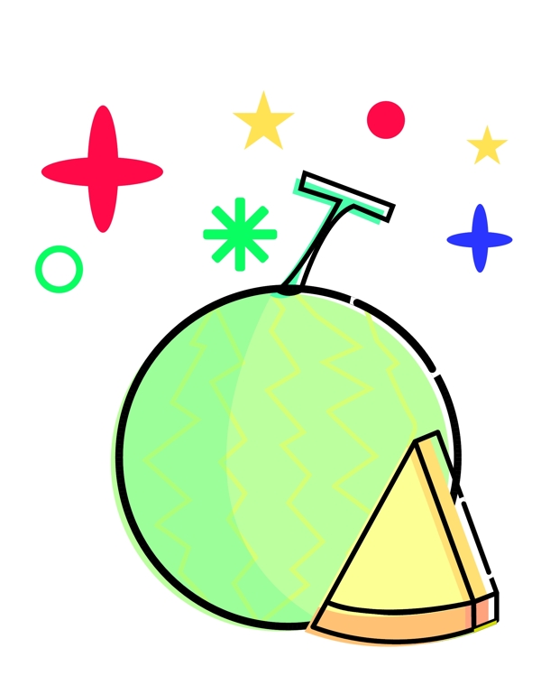 绿色圆形哈密瓜