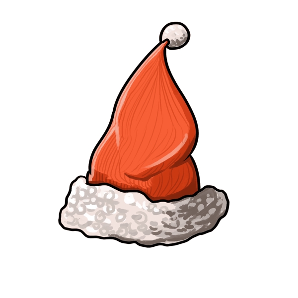 圣诞节红色帽子插画