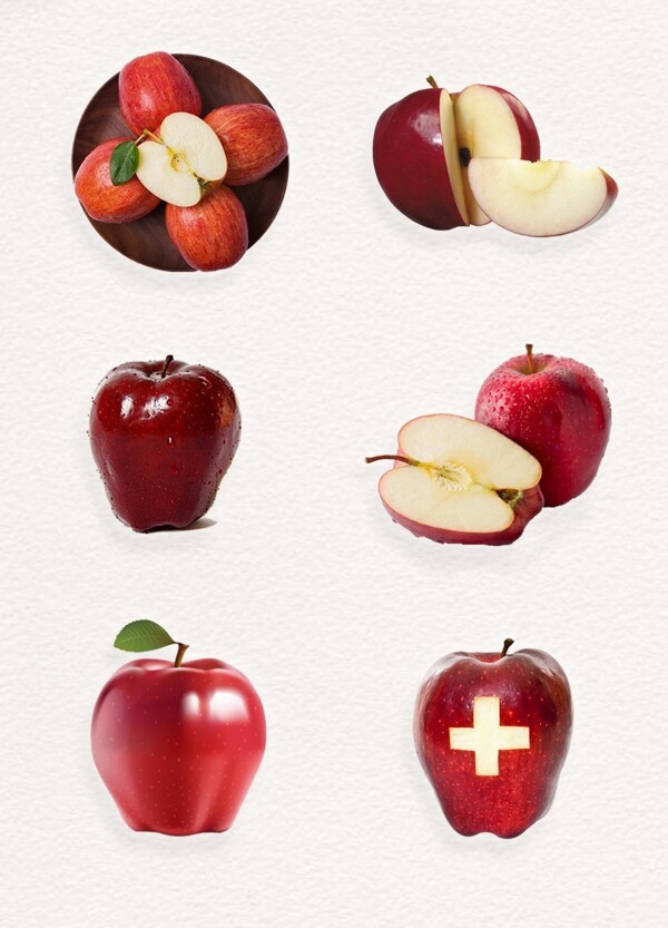 新鲜红色苹果png蛇果素材设计