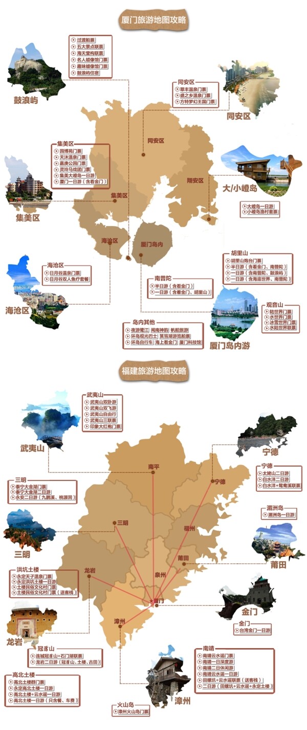福建廈門旅游地圖
