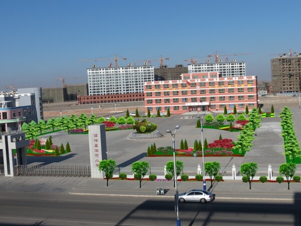 濱河小學(xué)綠化效果圖圖片