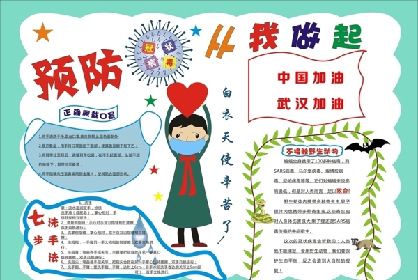 預(yù)防冠狀病毒手抄報(bào)