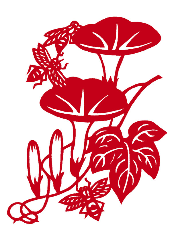 花鳥窗花剪紙民間美術(shù)0130