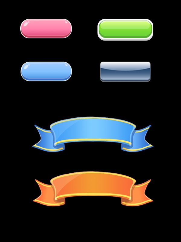 游戏按钮图标标题素材
