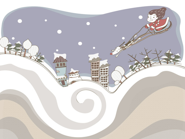 雪地彎曲