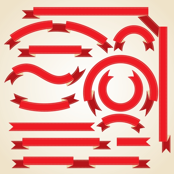 高質(zhì)量的色帶條紋的設(shè)計元素圖標