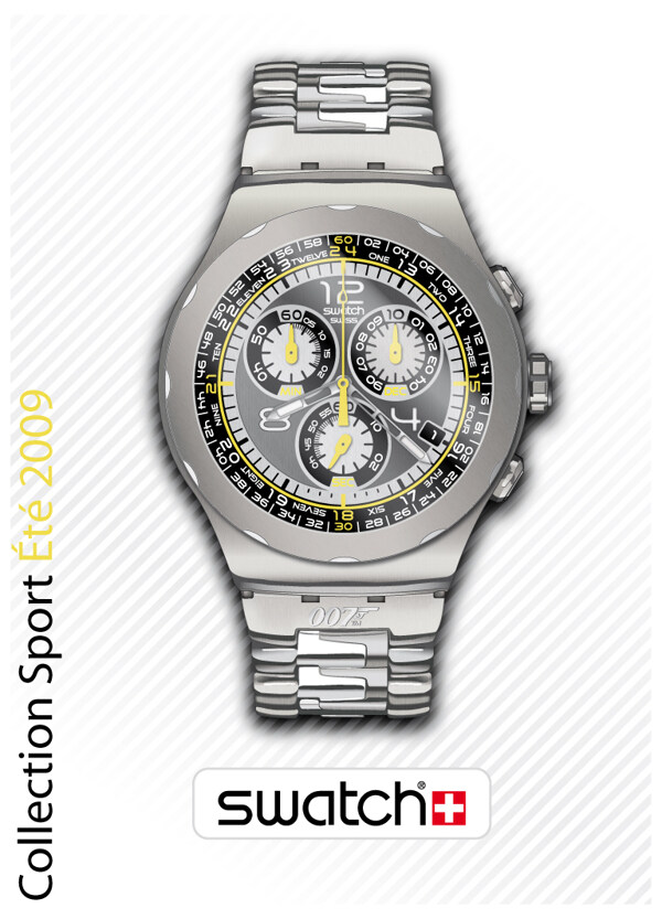 矢量图瑞士Swatch手表设计