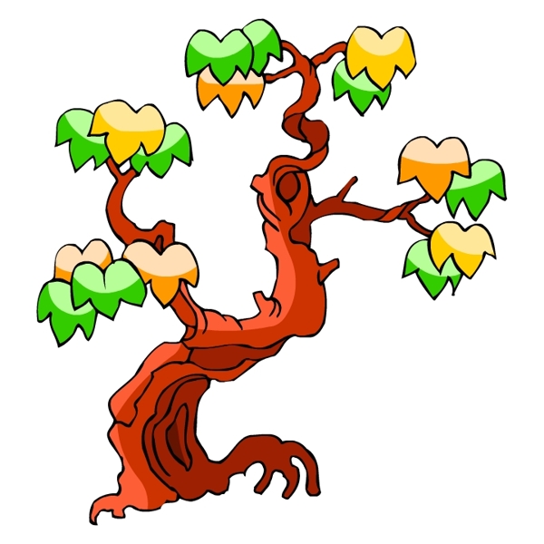 樹木古典插畫