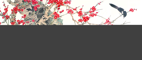 喜鵲梅花國畫圖片