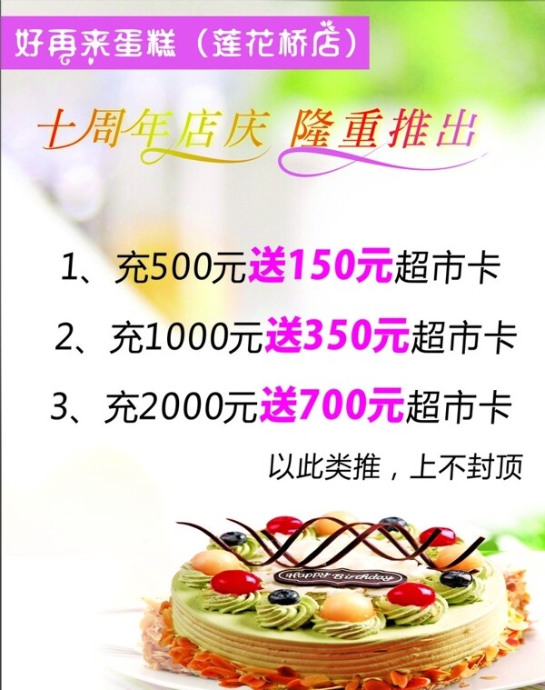 周年蛋糕海報