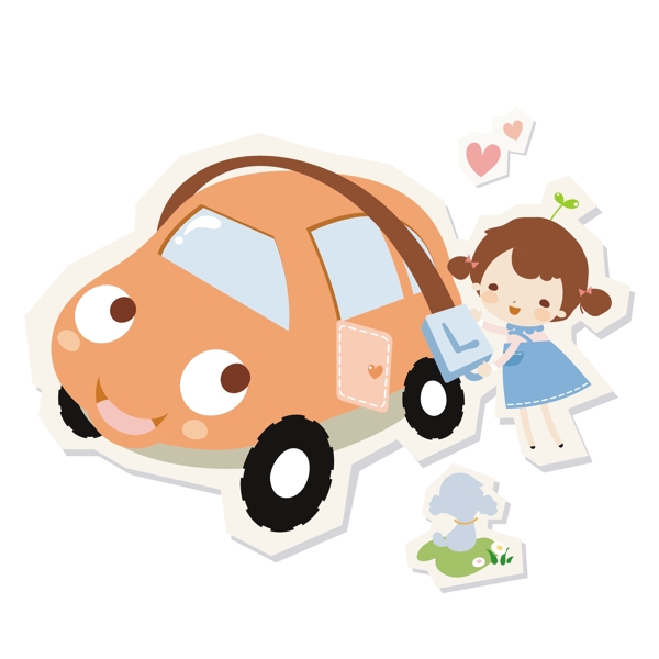 小孩坐汽車
