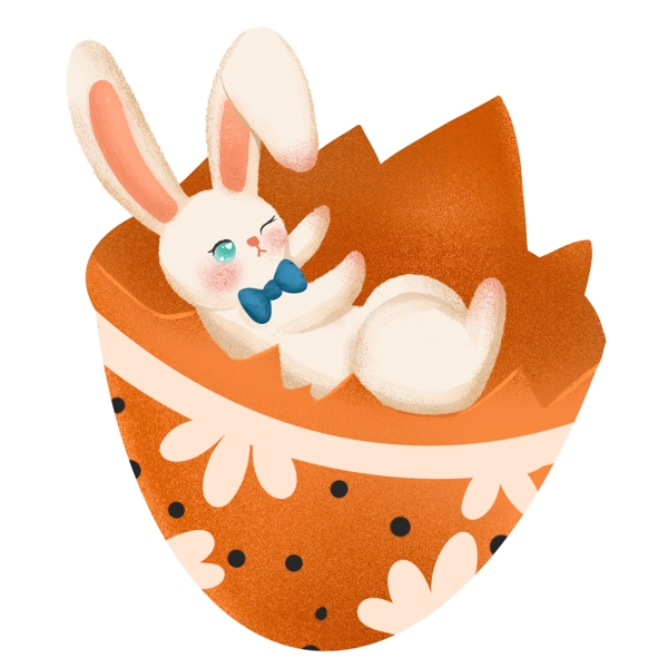 卡通彩蛋兔子装饰素材