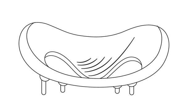 别致的沙发设计的形状