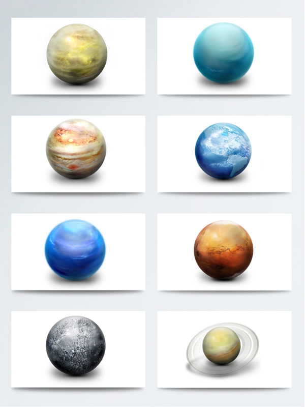 太阳系行星图标素材