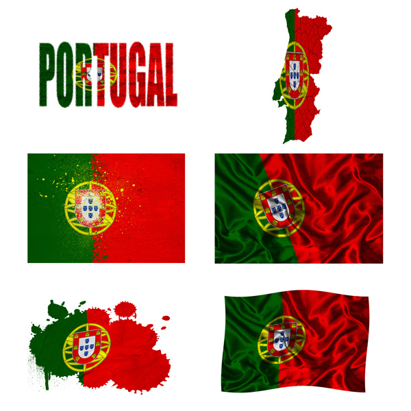 葡萄牙国旗地图图片