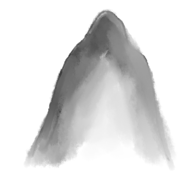 原創(chuàng)手繪水墨風(fēng)景可商用元素山