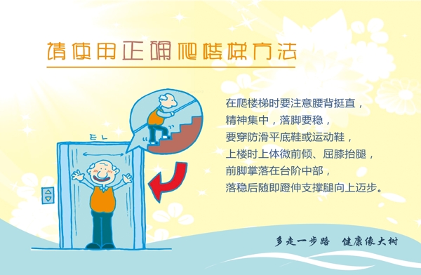 正確爬樓梯方法圖片