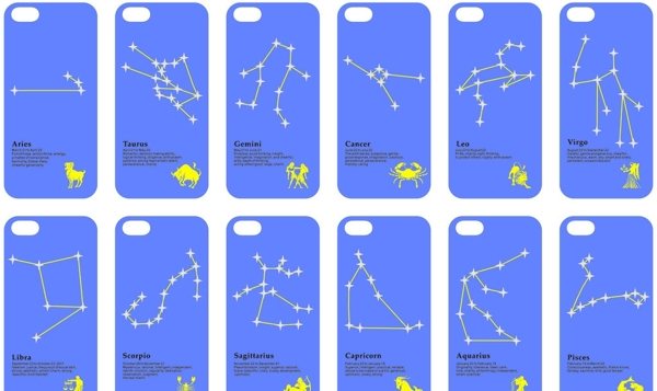 12星座iPhone4iPhone5手機(jī)殼圖片
