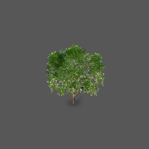 绿色树木3d图标