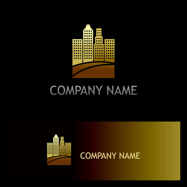 金色的樓房logo圖片