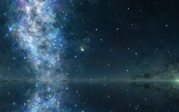 唯美夜晚银河星系