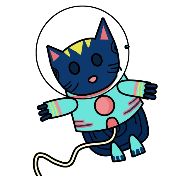 太空旅行的宠物猫设计
