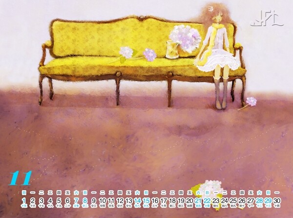 2009年日历模板2009年台历psd模板浪漫时刻恋爱的味道全套共13张含封面