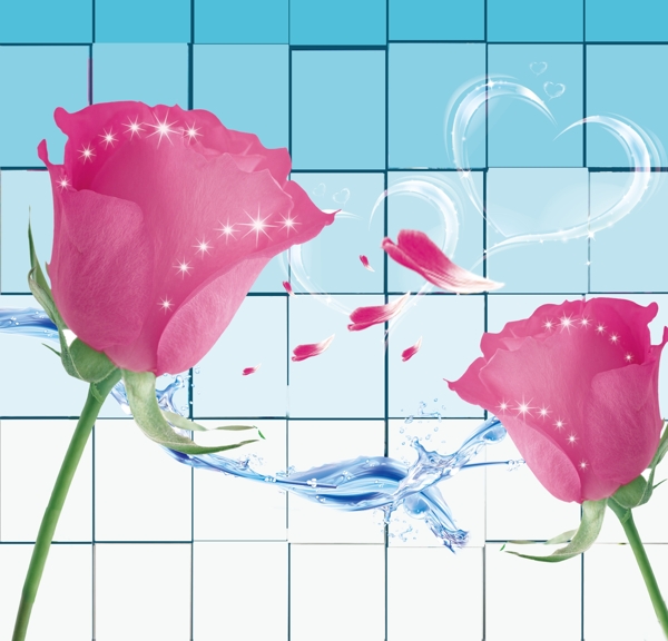 3D花背景墻