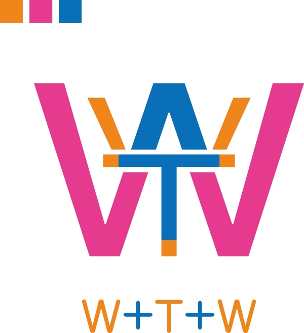 原創(chuàng)WTW字母logo設(shè)計(jì)