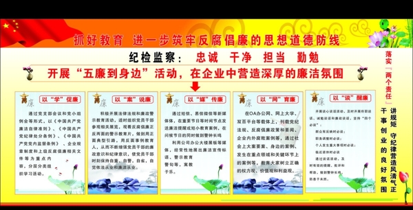 廉政展板