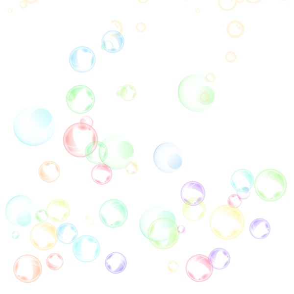 七彩泡泡多样式分图层可商用