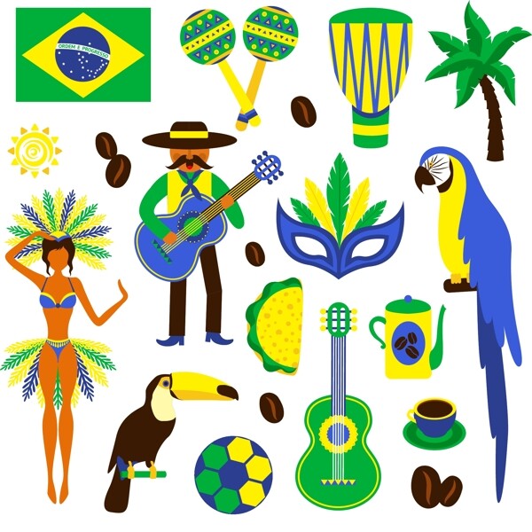 巴西风情插画