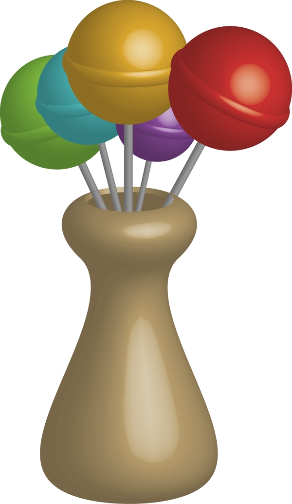 Illustrator繪制的3D棒棒糖