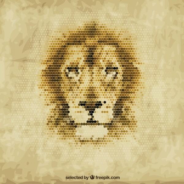 狮子像素头像图片